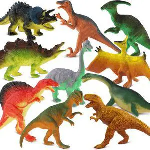 Dinosaur Toys for Kids 3-5, 10 PCS Realistic Plastic Dinosaur Figure Toy Set Including T-Rex, Stegosaurus, Spinosaurus, Ideal Gift for Toddle Dinosaur Toys for Kids 3-5, 10 PCS Realistic Plastic Dinosaur Figure Toy Set Including T-Rex, Stegosaurus, Spinosaurus, Ideal Gift for Toddle
