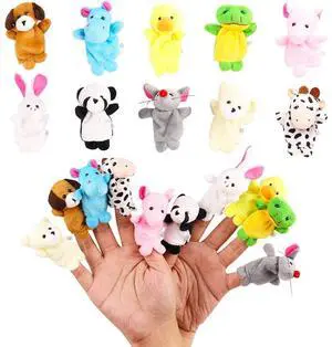 10Pcs Finger Puppets Set - Soft Plush Animals Finger Puppet Toys for Kids, Mini Plush Figures Toy Assortment for Boys & Girls, Party Favors for Shows, Playtime, Schools 10Pcs Finger Puppets Set - Soft Plush Animals Finger Puppet Toys for Kids, Mini Plush Figures Toy Assortment for Boys & Girls, Party Favors for Shows, Playtime, Schools