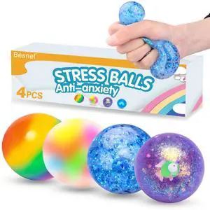 4 Pack Stress Balls, Squishy Balls, Squishy Fidget Stress Relief | Squeeze Ball for Adults Stress Relieve, Prize Box for Friends, Party Favors 4 Pack Stress Balls, Squishy Balls, Squishy Fidget Stress Relief | Squeeze Ball for Adults Stress Relieve, Prize Box for Friends, Party Favors