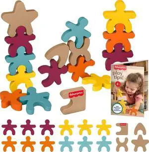 Wood Montessori Stacking Shapes Learning Activity | 16 Wooden Pieces + Expert Play Tips, American Montessori Society Seal of Excellence, Kids Ages 2+ Years Wood Montessori Stacking Shapes Learning Activity | 16 Wooden Pieces + Expert Play Tips, American Montessori Society Seal of Excellence, Kids Ages 2+ Years