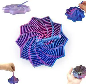 3D Star Fidget Toy,3D Printed Fidget Toys with Handle, Fidget Star Dual Motion Sensory Toy , Color-Changing Spiral for Stress Relief and Focus, Gift for ADHD and Office Desk (Blue) 3D Star Fidget Toy,3D Printed Fidget Toys with Handle, Fidget Star Dual Motion Sensory Toy , Color-Changing Spiral for Stress Relief and Focus, Gift for ADHD and Office Desk (Blue)