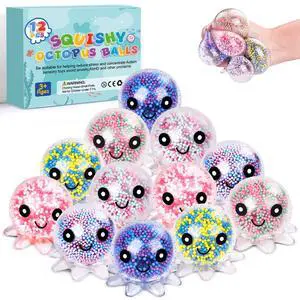 12 Pack Fidget Stress Balls for Adults, Cute Octopus Stress Ball | Features a soft, squeezable texture, Bulk Squishy Squeeze Ball Toys Set for Classroom Prizes and Birthday Party Favors 12 Pack Fidget Stress Balls for Adults, Cute Octopus Stress Ball | Features a soft, squeezable texture, Bulk Squishy Squeeze Ball Toys Set for Classroom Prizes and Birthday Party Favors