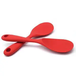 2-Piece Silicone Heat-Resistant Rice Paddle Spoon, 8.8 Inch, Red | Food-Grade Silicone, BPA Free, Heat Resistant Up To 446°F, Hanging Hole For Storage, Effortless Serving, Easy To Clean 2-Piece Silicone Heat-Resistant Rice Paddle Spoon, 8.8 Inch, Red | Food-Grade Silicone, BPA Free, Heat Resistant Up To 446°F, Hanging Hole For Storage, Effortless Serving, Easy To Clean
