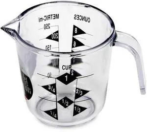 Select Plastic Measuring Cup, 1 Cup Capacity, Clear Select Plastic Measuring Cup, 1 Cup Capacity, Clear