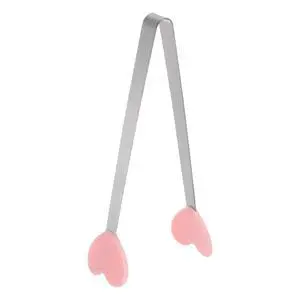 Mini Food Tongs 5.3" Heart Shape Stainless Steel with Silicon Tips Small Cooking Tongs Kitchen Food Tongs Serving Tongs for Cooking Grilling BBQ Barbecue Kitchen, Pink Mini Food Tongs 5.3" Heart Shape Stainless Steel with Silicon Tips Small Cooking Tongs Kitchen Food Tongs Serving Tongs for Cooking Grilling BBQ Barbecue Kitchen, Pink