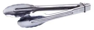7" Silver Heavy-Duty Utility Stainless Steel Tongs | Heavy-duty, Locking clip, Scalloped edges, Great for Salads, Buffets and Catering 7" Silver Heavy-Duty Utility Stainless Steel Tongs | Heavy-duty, Locking clip, Scalloped edges, Great for Salads, Buffets and Catering
