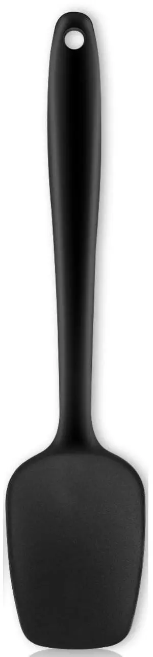 Silicone Spatula Spoon, 11.2" Heat Resistan Rubber Spoonula, Black Non-Stick Spootula with Seamless, Flexible Scrapers for Baking Mixing Serving, Stirring. (Large 11.2) Silicone Spatula Spoon, 11.2" Heat Resistan Rubber Spoonula, Black Non-Stick Spootula with Seamless, Flexible Scrapers for Baking Mixing Serving, Stirring. (Large 11.2)