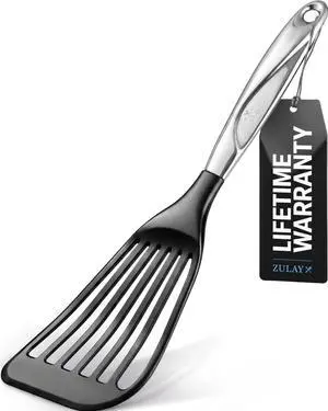 Stainless Steel Fish Turner Spatula | 12.8 Flexible Slotted Turner for Cooking & Frying - Ergonomic Handle, Non-Stick Safe & Dishwasher Safe Kitchen Utensil Stainless Steel Fish Turner Spatula | 12.8 Flexible Slotted Turner for Cooking & Frying - Ergonomic Handle, Non-Stick Safe & Dishwasher Safe Kitchen Utensil