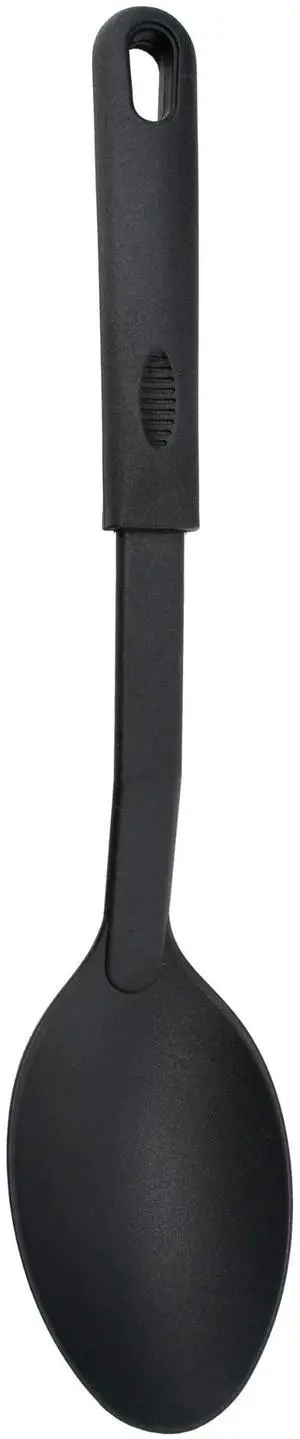 Nylon 12-Inch Solid Spoon, Pack of 1, Black Nylon 12-Inch Solid Spoon, Pack of 1, Black