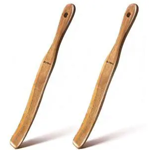 2Pcs Wooden Spurtle for Sourdough Starter, Mixing, Reaching Bottom of Jar, Dough Whisk, Long Handle Spatula, Kitchen Tools for NonStick Cookware, Baking & Cooking Utensils 2Pcs Wooden Spurtle for Sourdough Starter, Mixing, Reaching Bottom of Jar, Dough Whisk, Long Handle Spatula, Kitchen Tools for NonStick Cookware, Baking & Cooking Utensils