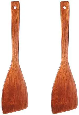 12.8-inch Cherry Wood Spatula 2 Pack, Long Handle Flat Wooden Spatula Cooking Utensils for Nonstick Cookware, Kitchen Spatula for Cooking Flipping, Serving, Scraping & Turning 12.8-inch Cherry Wood Spatula 2 Pack, Long Handle Flat Wooden Spatula Cooking Utensils for Nonstick Cookware, Kitchen Spatula for Cooking Flipping, Serving, Scraping & Turning