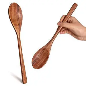 Wooden Spoons for Cooking, 2 PCS Wooden Cooking Utensils | 12 Inch Serving Spoon for Nonstick Pans, Comfort Grip, Durable, Heat Resistant, Baking, Stirring Food and Kitchen Gifts Wooden Spoons for Cooking, 2 PCS Wooden Cooking Utensils | 12 Inch Serving Spoon for Nonstick Pans, Comfort Grip, Durable, Heat Resistant, Baking, Stirring Food and Kitchen Gifts