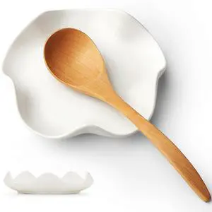 Spoon Rest for Stove Top, 5.3 Inch Ceramic Spoon Holder for Kitchen Counter, Coffee Spoon Holder, Cooking Utensil Rest for Spoons, Ladles, Tong, Heat-Resistant Spoon Rest, Housewarming Gifts Spoon Rest for Stove Top, 5.3 Inch Ceramic Spoon Holder for Kitchen Counter, Coffee Spoon Holder, Cooking Utensil Rest for Spoons, Ladles, Tong, Heat-Resistant Spoon Rest, Housewarming Gifts