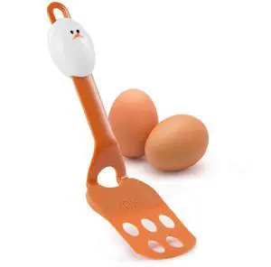 Lil' Flip Egg Spatula, Slotted and Compact Turner, Multi-Use Flipper for Any Food From Burgers to Pancakes, Durable Nylon, Heat Resistant Up to 400 Degrees Lil' Flip Egg Spatula, Slotted and Compact Turner, Multi-Use Flipper for Any Food From Burgers to Pancakes, Durable Nylon, Heat Resistant Up to 400 Degrees