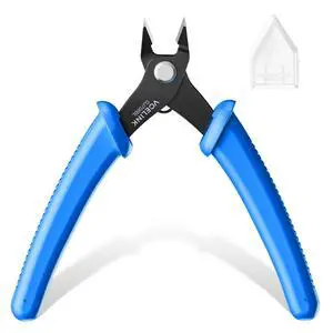Small Wire Cutter Spring-loaded GJ706BL, Precision Flush Cutter Pliers Diagonal Cutters for Electronics, Jewelry Making, Model Craft and 3D Printer, 5-Inch | Spring-loaded Flush Cutter. Carbon Steel Small Wire Cutter Spring-loaded GJ706BL, Precision Flush Cutter Pliers Diagonal Cutters for Electronics, Jewelry Making, Model Craft and 3D Printer, 5-Inch | Spring-loaded Flush Cutter. Carbon Steel