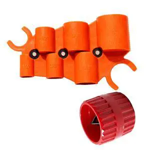 1/4'' - 1'' Pipe Depth Gauge and 3/16" to 1-1/2" Deburring Reamer Tool Kit | 2 in 1 Kit Pipe Depth Gauge, Inner Outer Deburring Reamer for Copper, PEX, PVC, CPVC, PPR, Brass, Aluminum Tubing 1/4'' - 1'' Pipe Depth Gauge and 3/16" to 1-1/2" Deburring Reamer Tool Kit | 2 in 1 Kit Pipe Depth Gauge, Inner Outer Deburring Reamer for Copper, PEX, PVC, CPVC, PPR, Brass, Aluminum Tubing