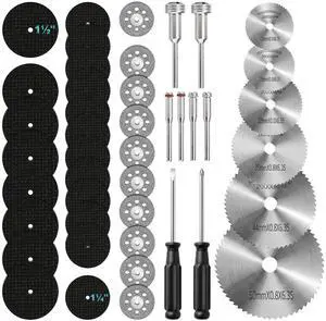 Cutting Wheel Set, 44Pcs Pro Cutting Wheels Kit for Dremel Cut Off Wheels | Resin Cutting Discs, 545 Diamond Cutting Wheels, HSS Circular Saw Blades, Rotary Tool Kit for Metal/Wood/Plastic/Glass/Stone Cutting Wheel Set, 44Pcs Pro Cutting Wheels Kit for Dremel Cut Off Wheels | Resin Cutting Discs, 545 Diamond Cutting Wheels, HSS Circular Saw Blades, Rotary Tool Kit for Metal/Wood/Plastic/Glass/Stone