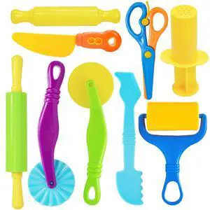 Dough Tool Set, 9 Pcs Dough Tools Sets for Kids Ages 4-8, Dough Accessories Includes Cutters Roller, Rolling Pins, Safety Scissors, Plastic Knife, Plastic Rollers Dough Tool Set, 9 Pcs Dough Tools Sets for Kids Ages 4-8, Dough Accessories Includes Cutters Roller, Rolling Pins, Safety Scissors, Plastic Knife, Plastic Rollers