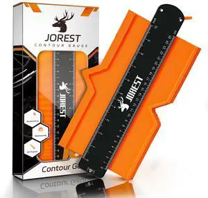 Contour Gauge with Lock (10 Inch), Gift Ideas for Men Dad Carpenter Handyman, Profile Tool with Measuring Scale for Tile Flooring, Carpet laying, Woodworking, Measuring Angle/Shape/Outline/Edge Contour Gauge with Lock (10 Inch), Gift Ideas for Men Dad Carpenter Handyman, Profile Tool with Measuring Scale for Tile Flooring, Carpet laying, Woodworking, Measuring Angle/Shape/Outline/Edge