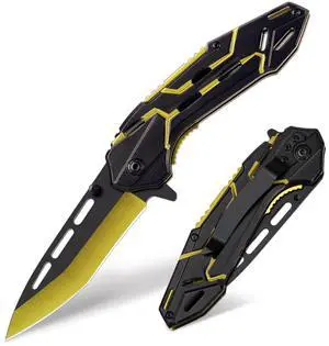 Pocket Knife for Men | Cool Folding Knife with 3.4 Stainless Steel Sharp Blade, Flipper Open EDC Knives with Clip for Outdoor Camping Hiking Pocket Knife for Men | Cool Folding Knife with 3.4 Stainless Steel Sharp Blade, Flipper Open EDC Knives with Clip for Outdoor Camping Hiking