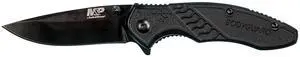 Smith & Wesson M&P Bodyguard 6.5in Stainless Steel Folding Knife with 2.75in Clip Point Blade and Nylon Handle for Outdoor, Tactical, Survival and EDC, Multicolor,Black Smith & Wesson M&P Bodyguard 6.5in Stainless Steel Folding Knife with 2.75in Clip Point Blade and Nylon Handle for Outdoor, Tactical, Survival and EDC, Multicolor,Black