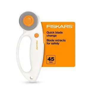 45mm Loop Rotary Cutter for Fabric, Arts, Crafts, Sewing | Premium Steel Blade for Precise Cuts, Ergonomic Loop Handle Improves Control, Quick-Change Blade Design, Quilting Supplies 45mm Loop Rotary Cutter for Fabric, Arts, Crafts, Sewing | Premium Steel Blade for Precise Cuts, Ergonomic Loop Handle Improves Control, Quick-Change Blade Design, Quilting Supplies