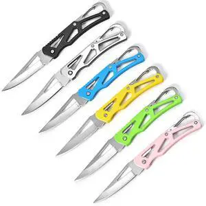 6Pcs Pocket Knives, Stainless Steel Folding Knife with Clip (6 Colors) | Compact size, Lightweight, Portable for camping, hiking & outdoor activities, Multicolor 6Pcs Pocket Knives, Stainless Steel Folding Knife with Clip (6 Colors) | Compact size, Lightweight, Portable for camping, hiking & outdoor activities, Multicolor