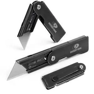 2-pack Folding Pocket Utility Knife Set | Quick Change Box Cutter with Frame Lock, EDC Foldable Razor Knife with Belt Clip, Stone Washed 2-pack Folding Pocket Utility Knife Set | Quick Change Box Cutter with Frame Lock, EDC Foldable Razor Knife with Belt Clip, Stone Washed