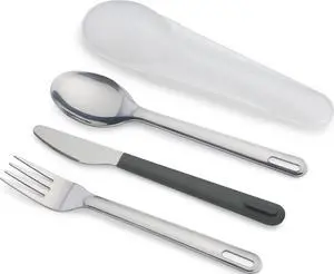 GoEat Stainless-steel Travel Cutlery utensil Set - Knife, Fork & Spoon, Green GoEat Stainless-steel Travel Cutlery utensil Set - Knife, Fork & Spoon, Green
