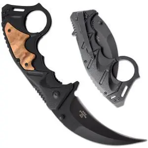 Everyday Carry Assist Style Folding Pocket Knife EDC (Brown Wood) Everyday Carry Assist Style Folding Pocket Knife EDC (Brown Wood)