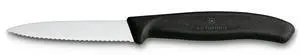 3.25 Inch Swiss Classic Paring Knife with Serrated Edge,Black | knife with wavy edge and spear point, dishwasher safe 3.25 Inch Swiss Classic Paring Knife with Serrated Edge,Black | knife with wavy edge and spear point, dishwasher safe