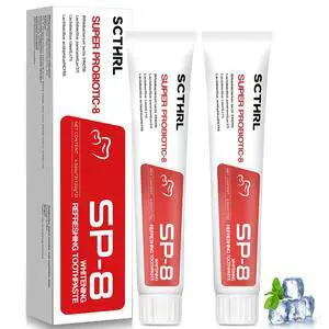 SP-8 Probiotic Ultra Whitening Toothpaste Upgraded, SP-8 New Version Fluoride-Free & Probiotic-Infused Formula for Oral Health, Teeth Whitening & Gum Care & Fresh Breath Probiotic Toothpaste for Adult SP-8 Probiotic Ultra Whitening Toothpaste Upgraded, SP-8 New Version Fluoride-Free & Probiotic-Infused Formula for Oral Health, Teeth Whitening & Gum Care & Fresh Breath Probiotic Toothpaste for Adult