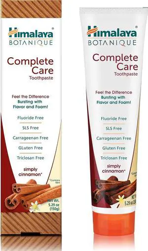 Botanique Complete Care Toothpaste, Cinnamon Flavor, 5.29 oz | Fluoride Free Toothpaste with Xylitol & Neem, Fights Plaque, Freshens Breath,SLS Free,No Artificial Flavors or Colors Botanique Complete Care Toothpaste, Cinnamon Flavor, 5.29 oz | Fluoride Free Toothpaste with Xylitol & Neem, Fights Plaque, Freshens Breath,SLS Free,No Artificial Flavors or Colors