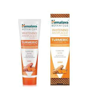 Botanique Whitening Antiplaque Toothpaste with Turmeric, 4 oz | Fluoride Free Toothpaste With Turmeric & Coconut Oil, Whitening Toothpaste - No Artificial Flavors or Colors, SLS Free, Vegan Botanique Whitening Antiplaque Toothpaste with Turmeric, 4 oz | Fluoride Free Toothpaste With Turmeric & Coconut Oil, Whitening Toothpaste - No Artificial Flavors or Colors, SLS Free, Vegan