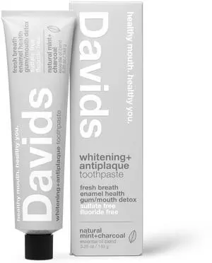 Charcoal Toothpaste Whitening SLS Free Enamel Safe Peppermint 5.25oz | Antiplaque Protection, Fluoride Free Formula, Packaged in a Recyclable Metal Tube for Less Plastic Waste Charcoal Toothpaste Whitening SLS Free Enamel Safe Peppermint 5.25oz | Antiplaque Protection, Fluoride Free Formula, Packaged in a Recyclable Metal Tube for Less Plastic Waste