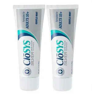 Silver Fluoride Toothpaste for Adults 55+, Travel Size, 2-Pack | 3.4 oz toothpaste, gentle mint, TSA compliant, pH balanced, enamel protection, sulfate free, oral hygiene Silver Fluoride Toothpaste for Adults 55+, Travel Size, 2-Pack | 3.4 oz toothpaste, gentle mint, TSA compliant, pH balanced, enamel protection, sulfate free, oral hygiene
