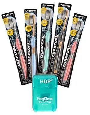 Euro-Tech Toothbrush Size:Pack of 5 with Bonus Type:Charcoal Euro-Tech Toothbrush Size:Pack of 5 with Bonus Type:Charcoal