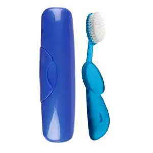 Toothbrush Original Big Brush, BPA Free and ADA Accepted, Right Hand, Blue Brush and Blue Case Toothbrush Original Big Brush, BPA Free and ADA Accepted, Right Hand, Blue Brush and Blue Case
