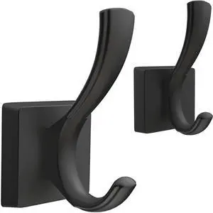 Black Towel Hooks, Coat Robe Hooks Bathroom Entryway Mudroom Pool Hooks for Wall Mount Hanging Towels Bathrobe Key Hat Backpack (2 Pack, Black) Black Towel Hooks, Coat Robe Hooks Bathroom Entryway Mudroom Pool Hooks for Wall Mount Hanging Towels Bathrobe Key Hat Backpack (2 Pack, Black)