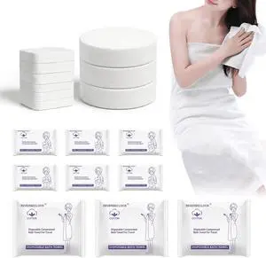 9 Pack Disposable Compressed Bath Towels Set for Travel Portable Washcloths | 2 sizes set, 3 large towels + 6 small face towels, individually wrapped, thick durable for camping hiking hotel vacation 9 Pack Disposable Compressed Bath Towels Set for Travel Portable Washcloths | 2 sizes set, 3 large towels + 6 small face towels, individually wrapped, thick durable for camping hiking hotel vacation