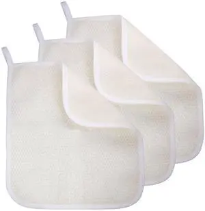 Exfoliating Washcloth (3 Pack), Shower Cloth for Body and Face Exfoliator Scrubber, Two Sides Exfoliate Shower Rag Wash Cloths Nylon Cotton Loofah Sponge Scrub Towel estropajos para el cuerpo Exfoliating Washcloth (3 Pack), Shower Cloth for Body and Face Exfoliator Scrubber, Two Sides Exfoliate Shower Rag Wash Cloths Nylon Cotton Loofah Sponge Scrub Towel estropajos para el cuerpo