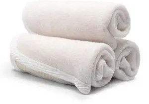 Soft-Weave Exfoliating Wash Cloths, Pack of 3, White | Dual-Textured Reusable Wash Cloth for Face and Body Cleansing, Machine Washable for Easy Cleaning Soft-Weave Exfoliating Wash Cloths, Pack of 3, White | Dual-Textured Reusable Wash Cloth for Face and Body Cleansing, Machine Washable for Easy Cleaning