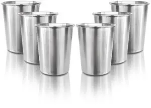 6 Pack 8 oz Stainless Steel Kids Cups, Children's Pint Cups, Stackable Metal Cups, Shatterproof Drinking Glasses 6 Pack 8 oz Stainless Steel Kids Cups, Children's Pint Cups, Stackable Metal Cups, Shatterproof Drinking Glasses