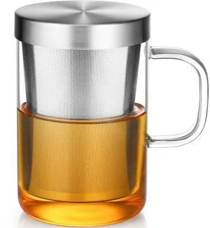 16.9oz Glass Tea Cup with Infuser and Lid 430ml(Use Capacity) | 500ml, Clear Glass Tea Cup, with Stainless Steel Infuser/Lid, Teacup for Loose Leaf Tea, Birthday for Parents Dad Mum Friends 16.9oz Glass Tea Cup with Infuser and Lid 430ml(Use Capacity) | 500ml, Clear Glass Tea Cup, with Stainless Steel Infuser/Lid, Teacup for Loose Leaf Tea, Birthday for Parents Dad Mum Friends