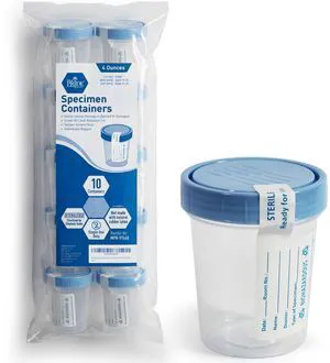 Sterile Disposable Specimen Cups with Leakproof Lids,10-Pack Sterile Disposable Specimen Cups with Leakproof Lids,10-Pack