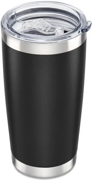 20 oz Tumbler with Lid Stainless Steel Insulated Tumblers Cups Travel Mug | Double Wall Vacuum, Powder Coated, Keep Drinks Cold and Hot, Waterproof Lid, Fit of Car Cup Holders, Black 20 oz Tumbler with Lid Stainless Steel Insulated Tumblers Cups Travel Mug | Double Wall Vacuum, Powder Coated, Keep Drinks Cold and Hot, Waterproof Lid, Fit of Car Cup Holders, Black