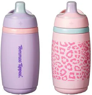 Active Spout Toddler Cups, 1-3 Years, Insulated, 9oz | Pack of 2, Silicone Spout, Leak-Proof Valve and Handle, Pink & Purple Active Spout Toddler Cups, 1-3 Years, Insulated, 9oz | Pack of 2, Silicone Spout, Leak-Proof Valve and Handle, Pink & Purple