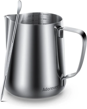 Milk Frothing Pitcher, 8.5oz/12oz/20oz/32oz/50oz/66oz Milk Frother Cup Stainless Steel, Espresso Accessories, Milk Steaming Pitchers Coffee Cappuccino Latte Art Barista Milk Jug Cup with Art Pen,12oz Milk Frothing Pitcher, 8.5oz/12oz/20oz/32oz/50oz/66oz Milk Frother Cup Stainless Steel, Espresso Accessories, Milk Steaming Pitchers Coffee Cappuccino Latte Art Barista Milk Jug Cup with Art Pen,12oz