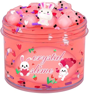 Prefilled Rabbit Jelly Cube Clear Crystal Slime Pack, Stretchy Non Sticky, Pink Bunny Slime with Heart Add-ins, Kids Party Favors, Classroom Rewards, Fidget Toy Prefilled Rabbit Jelly Cube Clear Crystal Slime Pack, Stretchy Non Sticky, Pink Bunny Slime with Heart Add-ins, Kids Party Favors, Classroom Rewards, Fidget Toy