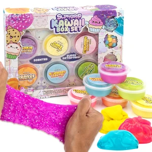 Kawaii Box Set - 6-Pack Scented Slimes With Fluffy Cloud, Glitter, Water, Fun Add Ins - Kids Party Favors, Goodie Bags, Bulk Food Slime Kawaii Box Set - 6-Pack Scented Slimes With Fluffy Cloud, Glitter, Water, Fun Add Ins - Kids Party Favors, Goodie Bags, Bulk Food Slime